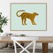 Glam Cat v2 by Kendra Dandy 30-in. W x 23-in. H. Canvas Wall Art Print Framed in Natural